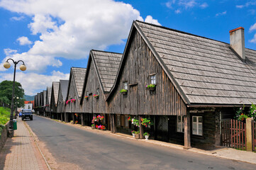 'Twelve Apostles' - houses weavers in village Chelmno Slaskie, Lower Silesian voivodeship, Poland