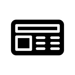 Fototapeta premium Newspaper Icon Vector Symbol Design Illustration
