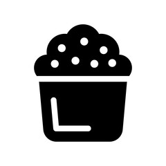 Cupcake Icon Vector Symbol Design Illustration