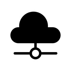 Cloud Data Icon Vector Symbol Design Illustration