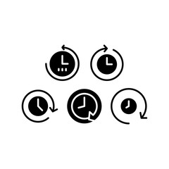 Duration Icon Set Vector Symbol Design Illustration