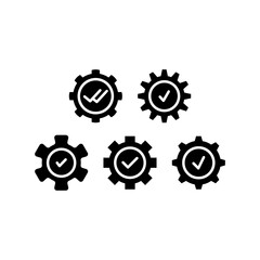 Process Icon Set Vector Symbol Design Illustration