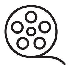 Fototapeta premium photographic film line icon