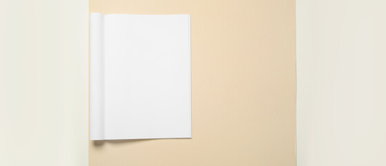 Blank magazine on light background