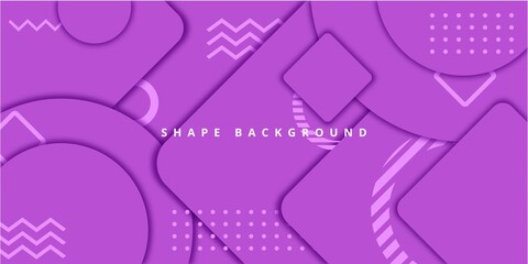 circles and squares with geometric shapes on purple background, can be used for commercial projects, presentations, banners