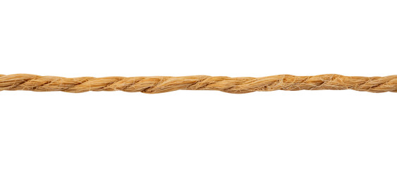 brown rope string isolated on white background