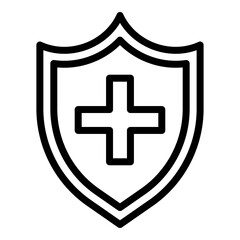 Medical health protection shield with cross