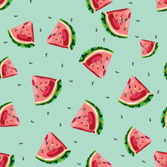 Summer pattern. Watermelon. Suitable for fabric, accessories, notebook covers.