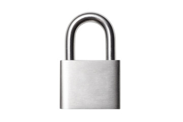Fototapeta premium Metal padlock isolated on white background