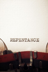 Repentance concept view