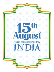 abstract tricolor banner with Indian flag for 15th August Happy Independence Day of India