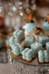  pink and white cake with strawberries and blueberries