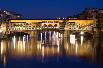 Acrylglas Duschewand mit Foto Ponte Vecchio Old bridge in florence