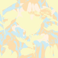 Floral Brush strokes Seamless Pattern Design