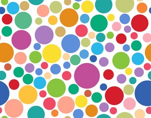 Background of multicolored circles of different sizes. 