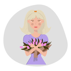 girl beautiful delivery