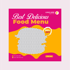 burger social media post design 