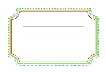 Papier Etiketten für Schule, Büro und Küche, mit runde Ecken,
Vektor Illustration isoliert auf weißem Hintergrund
