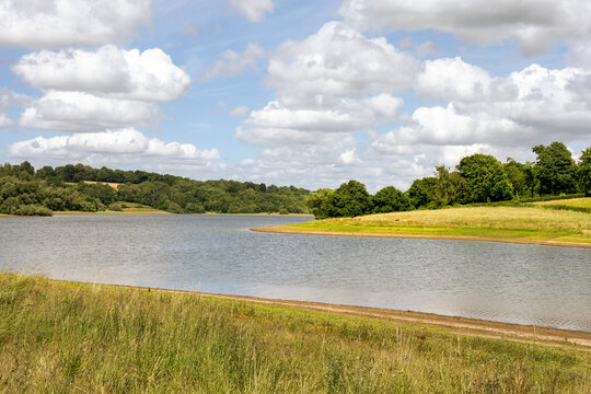 View of Bewl Water reservoir on a summer afternoon, Kent, South of England
