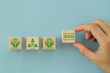 ESG concept of environmental, social, and governance. Sustainable corporation development....
