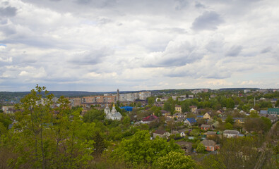 Panorama of Vasylkiv city from Serpent's Bulwark, Ukraine