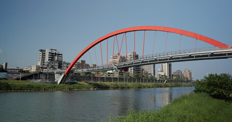 Taipei, Taiwan, Rainbow Bridge across the Keelung River