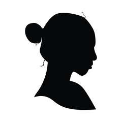 Women Silhouette on white background