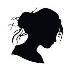 Women Silhouette on white background