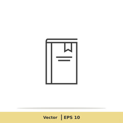 Favorite Book Icon. Library Symbol. Design Logo Template. Vector Icon EPS 10 Pixel Perfect