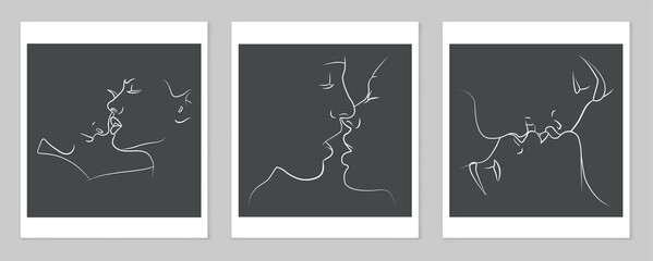Abstraction. A set of abstract graphic collections. Modern aesthetic background with geometric shapes. Boho-style wall decor. Organic form. Composition of simple figures.