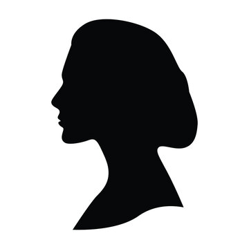 Women Silhouette on white background