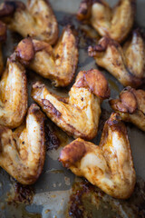 Roasted or grilled chicken wings