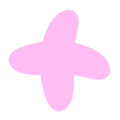 Illustration of a pink plus