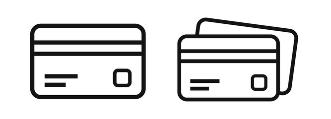 Credit card symbol debit card vector icon