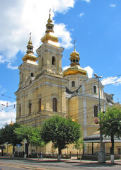 Fototapeta na wymiar Transfiguration Cathedral in Vinnitsa, Ukraine