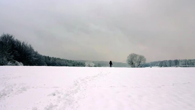 Snowy Winterberg hike through snow