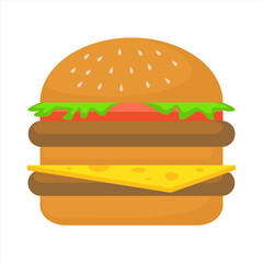 burger on a white background