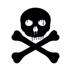 skull and bones, isolated icon