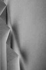 Abstract paper art photographed in black and white