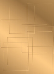 Golden gradient background with geometric shapes