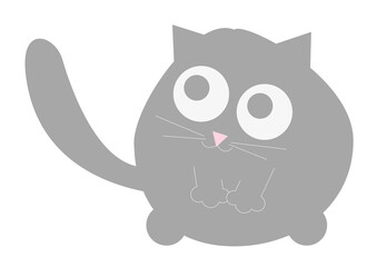 Black cat, funny cat, cat illustration, funny cat illustration.
Cat with big eyes, cat on light background.
Funny cat for kids, funny cat, cute cat, gray cat