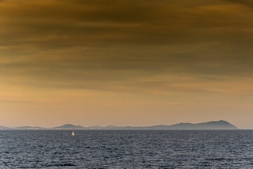 Sunset over the mediterranean