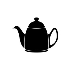 Teapot isolated on white background. Vector illustration of teapot utensil for web design. Flat style