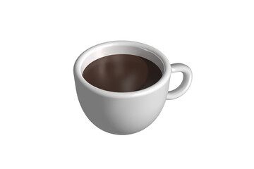 Realistic Hot Coffee Cup Isolated On White Background