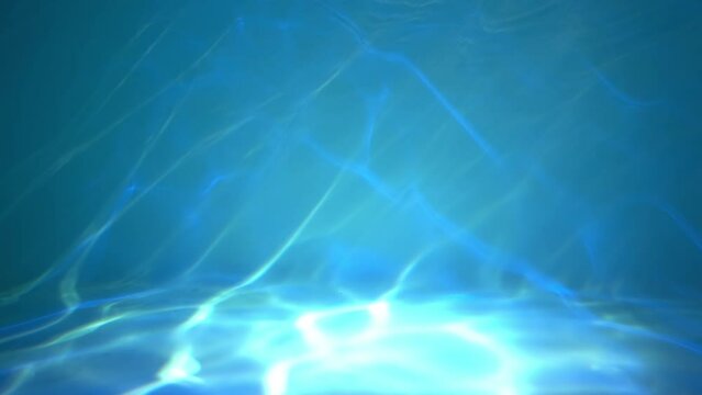 Slow Motion Shot under the water of a beautiful blue pool