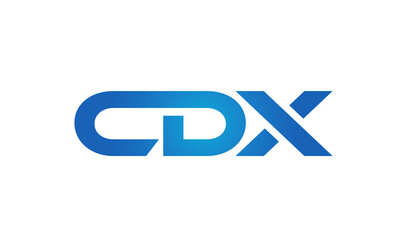 Connected CDX Letters logo Design Linked Chain logo Concept