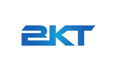 Connected BKT Letters logo Design Linked Chain logo Concept