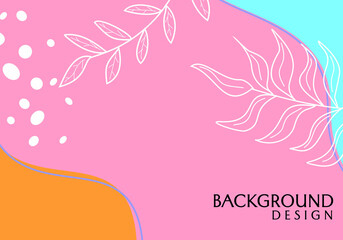 pink natural theme banner with hand drawn flower background