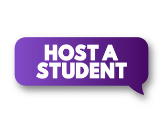 Host a Student text message bubble, concept background