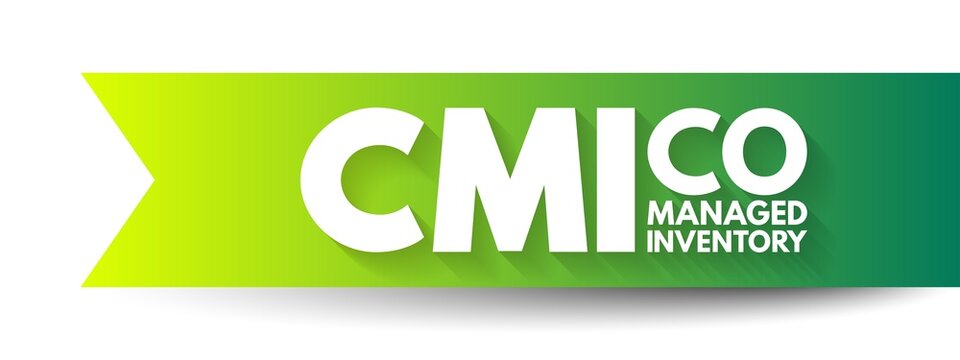 CMI Co Managed Inventory - business arrangement made between the supplier and the customer, acronym text concept background